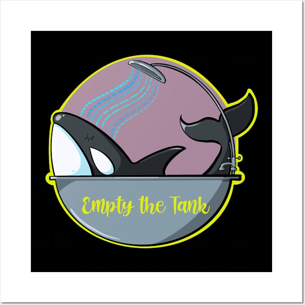 Empty the tank Wall Art by Prickly illustrations 